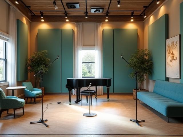 Interior view of Sydney Voice Studio rehearsal space, clean and modern